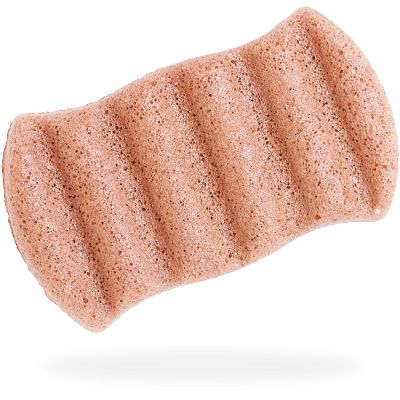 Konjac 6 Wave Body Sponge With French Pink Clay - Soften and Repair - Guardian Angel Naturals