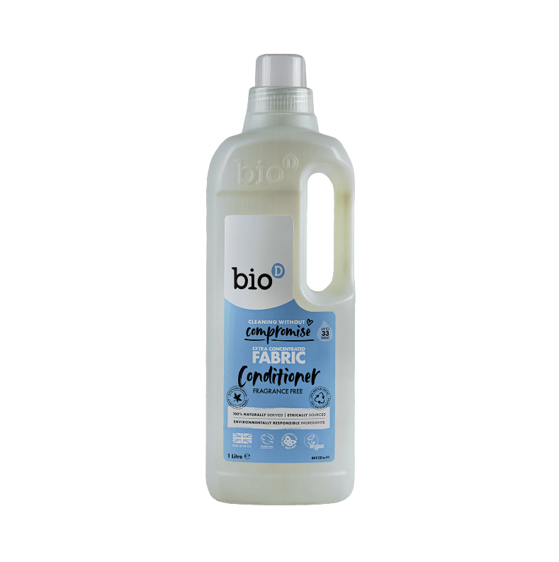 Bio-D FRAGRANCE FREE Fabric Conditioner (Extra Concentrated) - 1L - Guardian Angel Naturals