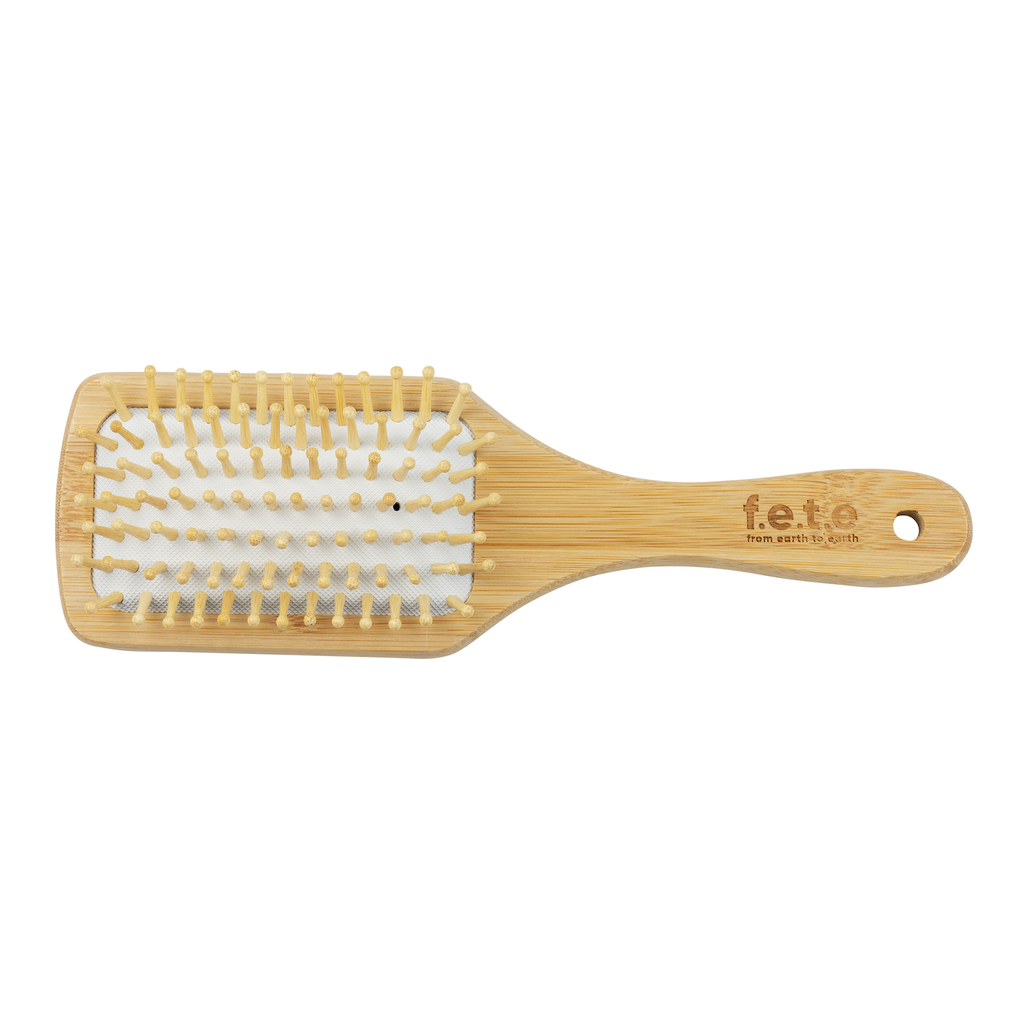 Large Paddle Bamboo & Natural Rubber Hairbrush - Guardian Angel Naturals