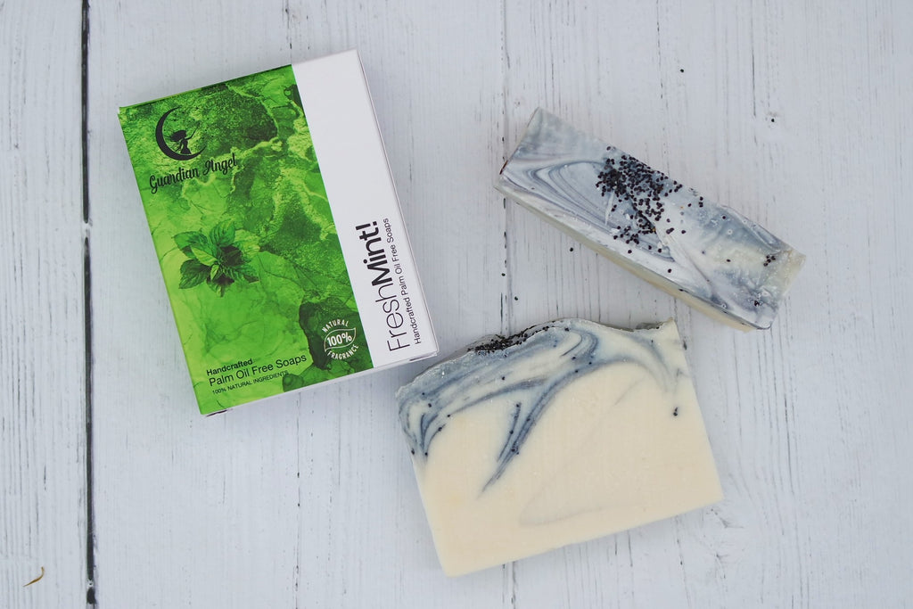 Fresh Mint! - Mint with Poppy Seed Soap Bar 125g - Guardian Angel Naturals