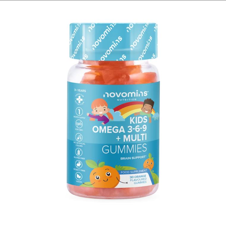 Novomins Kids Omega 3-6-9 + Multivitamin Gummies - Guardian Angel Naturals